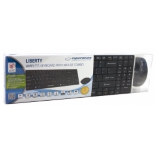 Tastiera wireless membrana Esperanza EK122K Layout IT con mouse incluso