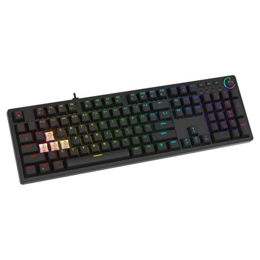Teclado mecánico Savio Styx Outemu Peach Silent Layout US retroiluminado RGB