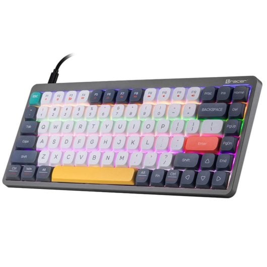 Teclado mecánico Tracer FINA 84 Layout EN inalámbrico retroiluminado