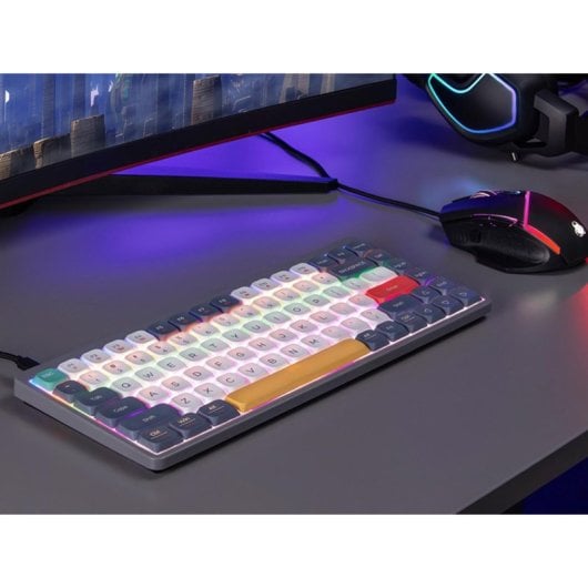 Teclado mecánico Tracer FINA 84 Layout EN inalámbrico retroiluminado