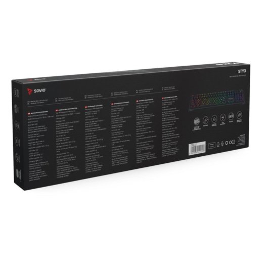 Clavier mécanique Savio STYX Outemu Red disposition US rétroéclairé RGB