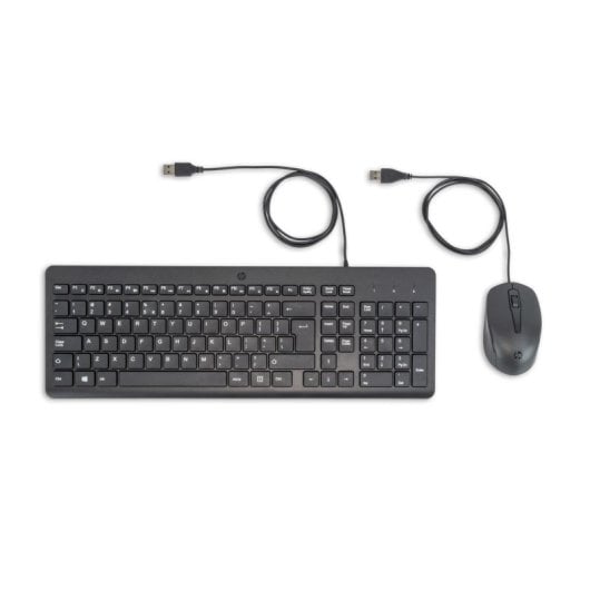 Clavier membrane HP 150 Layout EN filaire avec souris USB noir