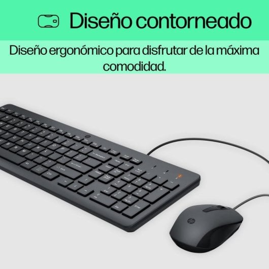 Clavier membrane HP 150 Layout EN filaire avec souris USB noir