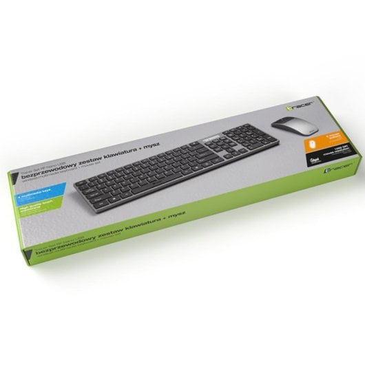 Teclado de membrana Tracer TRAKLA46773 Layout QWERTY inalámbrico con ratón
