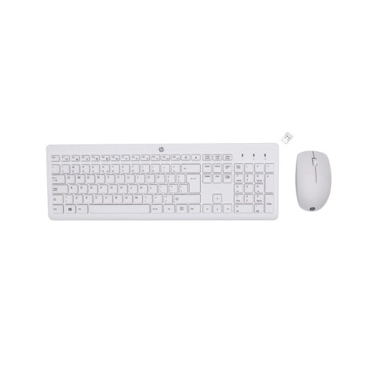 Teclado membrana HP Combo 230 Layout PT branco sem fios com rato