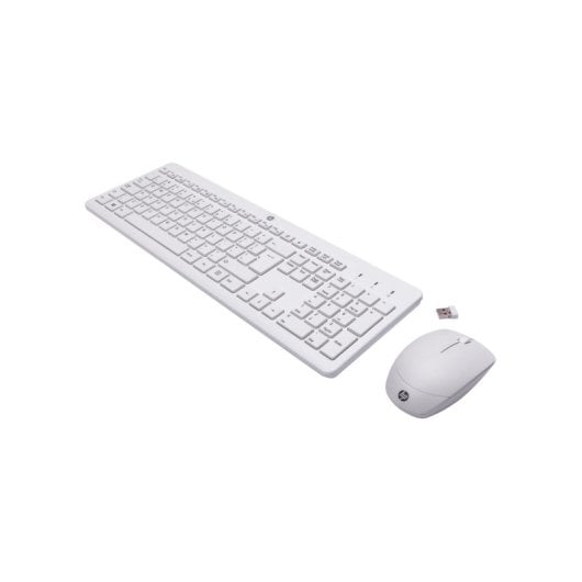 Teclado membrana HP Combo 230 Layout PT branco sem fios com rato