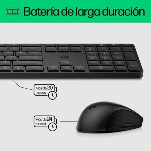 Tastiera a membrana HP Combo 650 Layout IT wireless con mouse incluso nero