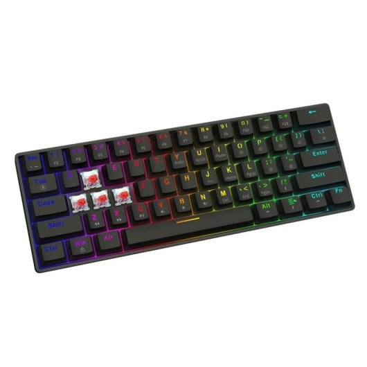Clavier mécanique Savio Blackout X2 Red Layout US rétroéclairé RGB 60%