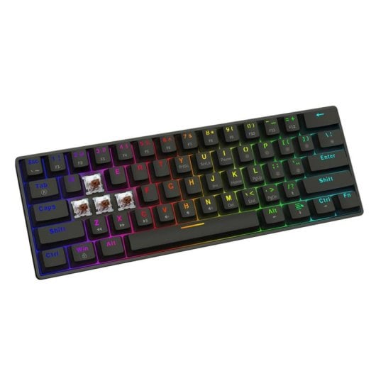 Clavier mécanique Savio BLACKOUT X2 BROWN Layout UK rétroéclairé RGB 60%