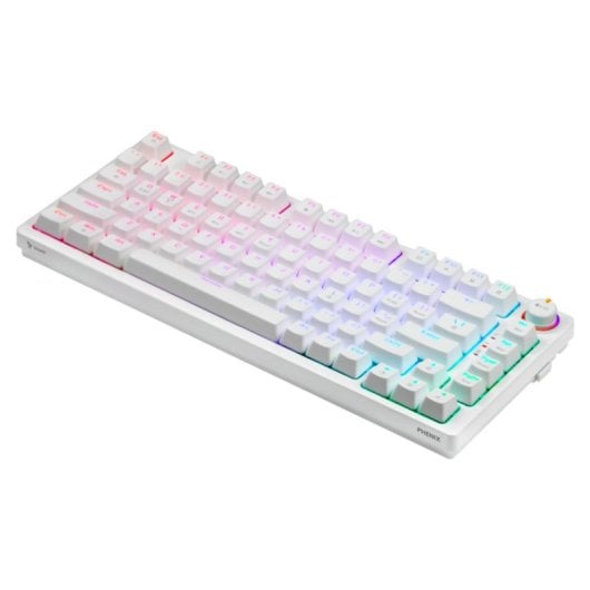 Teclado mecánico Savio Phenix WHITE GAT RED Layout International retroiluminado RGB