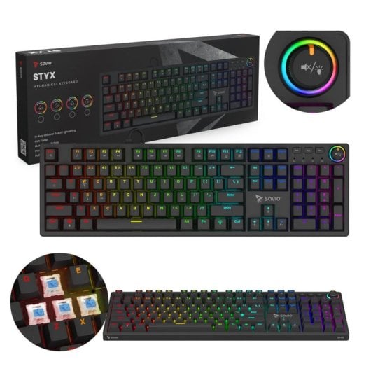 Clavier mécanique Savio STYX AZERTY Hot Swap RGB rétroéclairé
