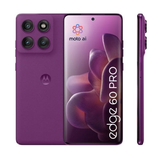 Motorola Edge 60 Pro 12GB 512GB 6.67" P-OLED 5G Dual SIM Câmera Tripla 50MP IP68 Android 15 Roxo