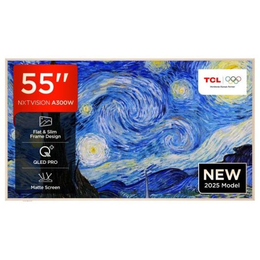 TV TCL QLED 55A300W-UK 55" 4K Ultra HD Smart TV Blanc WiFi