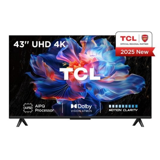 TV TCL DLED V6C 43V6C 43" 4K Smart TV WiFi Google TV Métallique