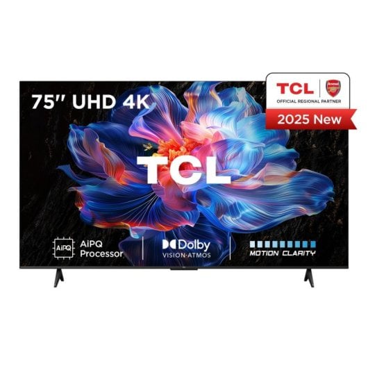 TV TCL DLED V6C 75" 4K Ultra HD Smart TV Google TV Metallic