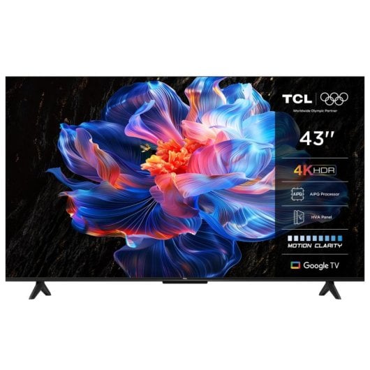 TV TCL LED 43P69K 43" 4K Ultra HD Smart TV Google TV Wi-Fi