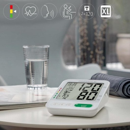 Blutdruckmessgerät Medisana BU 586 Oberarm Automatisch LCD Weiß 2 Benutzer