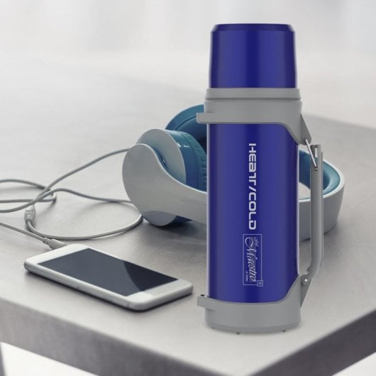 Isolierkanne Maestro MR-1631 1,5 L Blau Grau mit 24h Warmhaltefunktion