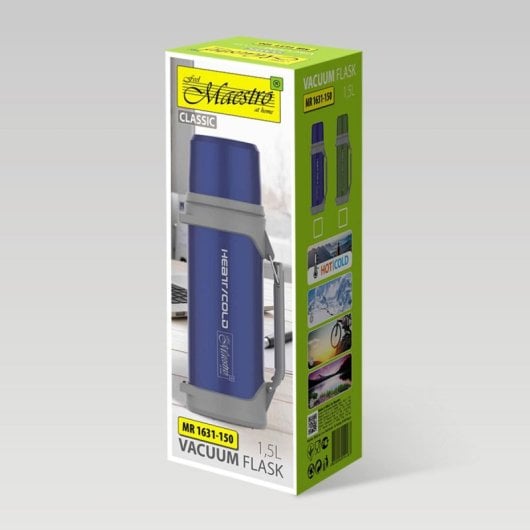 Isolierkanne Maestro MR-1631 1,5 L Blau Grau mit 24h Warmhaltefunktion