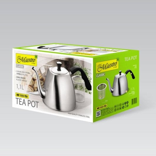 Bollitore Maestro MR-1333-tea 1,1 L Acciaio Inox Coperchio Rimovibile