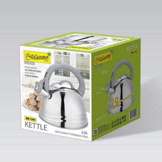 Bollitore Maestro MR-1304 2,5 L Acciaio Inox Manico Isolato Grigio