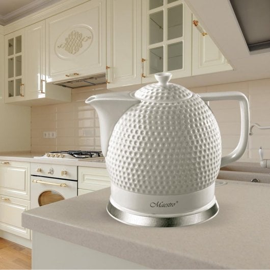 Bollitore Maestro Feel MR067 1,5 L 1200 W Bianco Ceramica Protezione Surriscaldamento