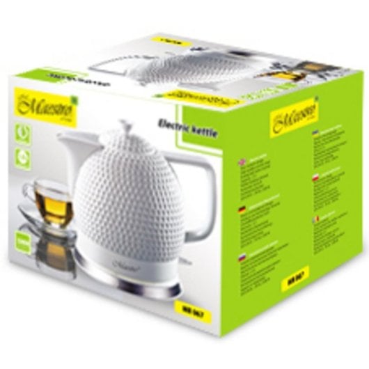 Bollitore Maestro Feel MR067 1,5 L 1200 W Bianco Ceramica Protezione Surriscaldamento