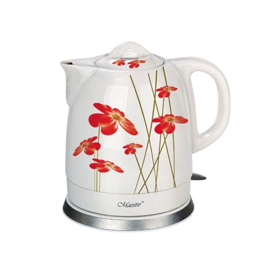 Bollitore Elettrico In Ceramica Vintage 1,7L - Ebollizione Rapida Con Spegnimento Automatico, Base Girevole 360°, Adatto A Cucine Moderne E Rustiche, Regalo Ideale