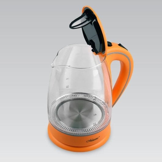 Bollitore Maestro MR064 1,7L 2000W Arancione Vetro con Indicatore livello