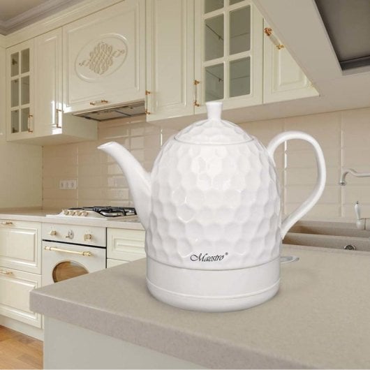 Bollitore Maestro MR-072 1,2 L Ceramico 1200 W Bianco Spegnimento Automatico