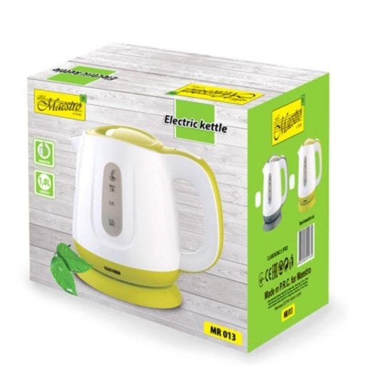 Bollitore Maestro Feel MR013 1L 1100W verde bianco plastica sicurezza