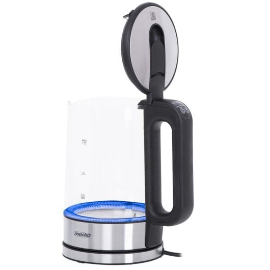 Bouilloire Mesko MS 1301B 1,7 L 2200 W verre inox thermorégulation