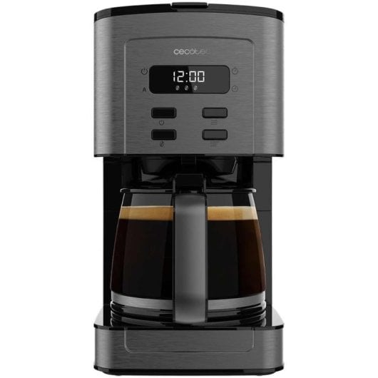 Máquina de café Cecotec Coffee 56 Time Drip, 800W de potência, programe o seu café, aço inoxidável, ecrã LCD, bocal antigotejamento, capacidade de 1,3L para 10 chávenas, desligar automático, depósito de água com visor.