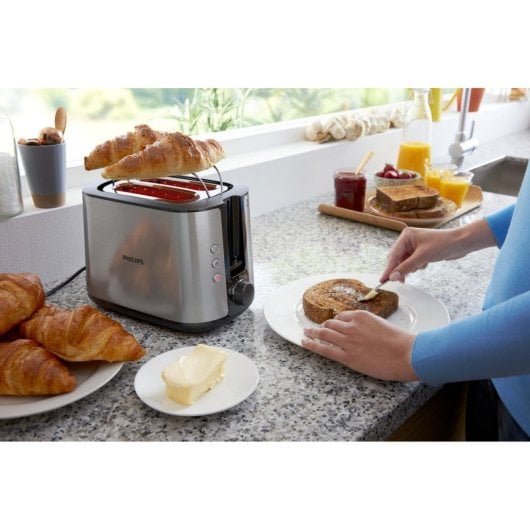 Toaster Philips HD2650/90 Viva Collection 2 Scheiben Wide Slot Metall 950W