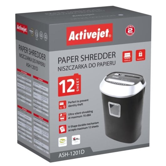 Destruidora Activejet ASH-1201D corte em tiras 25 L 70 dB A4