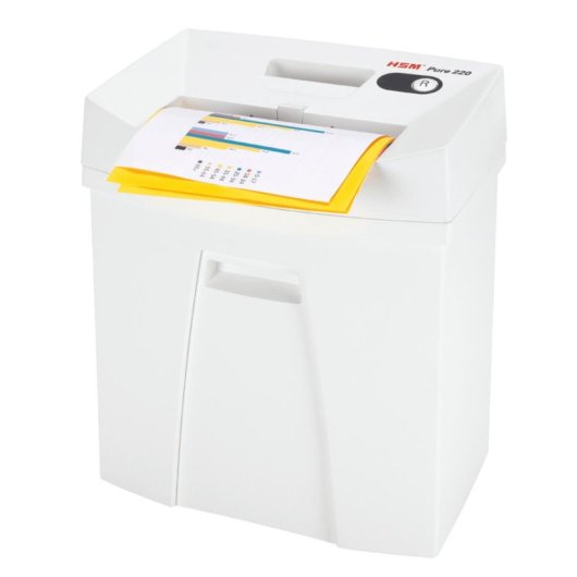 Destructeur de documents HSM Pure 220 coupe particules 7 feuilles P-4 blanc