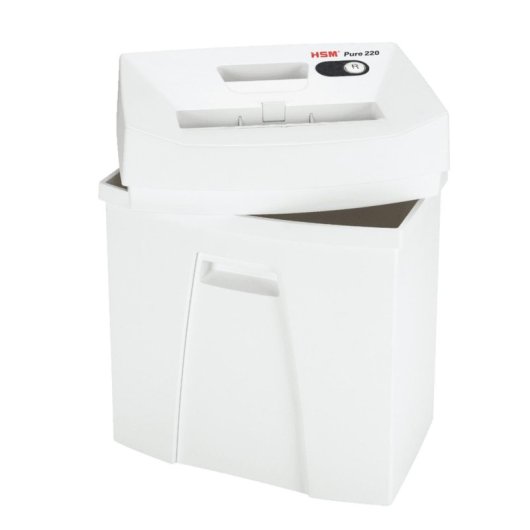 Destructeur de documents HSM Pure 220 coupe particules 7 feuilles P-4 blanc