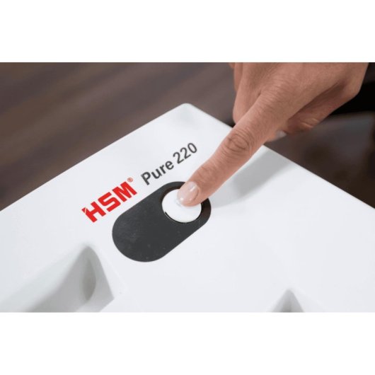 Destructeur de documents HSM Pure 220 coupe particules 7 feuilles P-4 blanc