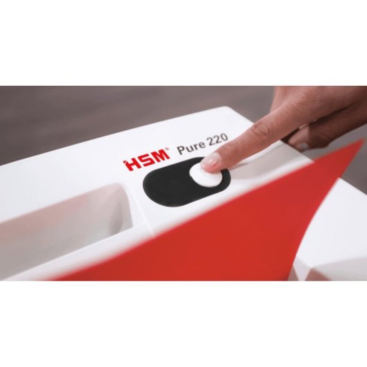 Destructeur de documents HSM Pure 220 coupe particules 7 feuilles P-4 blanc