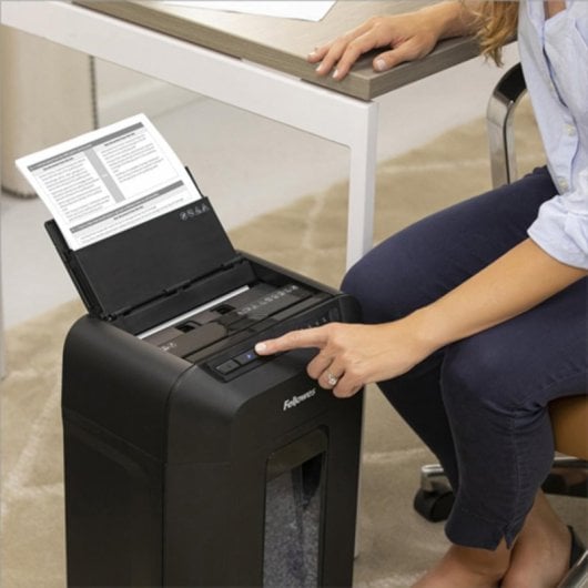 Aktenvernichter Fellowes AutoMax 90M Microcut 4x12mm 90 Blatt Schwarz 4 Rollen