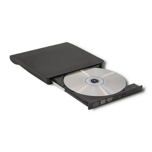 Grabadora DVD-RW Externa Qoltec 51857 Negra SATA para Portátil Plug and Play