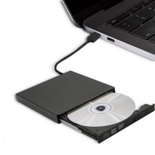 Unidad óptica Qoltec 51858 Externa DVD-RW USB 2.0 eSATA Negra