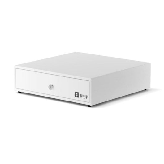SumUp Gaveta de Numerário Compacta com 5 Notas, 8 Moedas e Fecho Eletrónico Branco