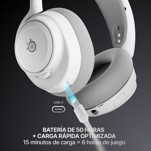 Auriculares Steelseries Arctis Nova 7 Gen 2 inalámbricos Bluetooth y Wireless para gaming con cancelación de ruido Blanc