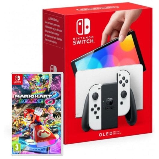 Nintendo Switch OLED Blanca + Mario Kart 8 Deluxe Nintendo Switch