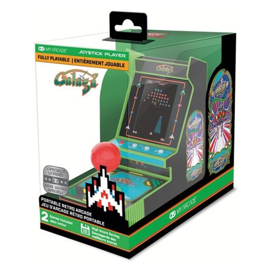 MY ARCADE Galaga + Galaxian Joystick Player Mini Cabina Arcade Retro
