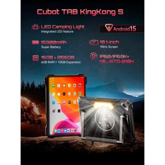 Tablet Cubot Tab KingKong S 4G 10,1" 6GB Preto 256GB Robustez