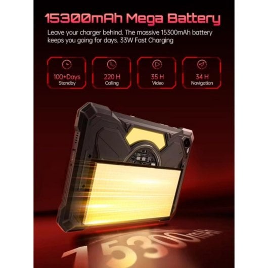 Tablet Cubot Tab KingKong S 10,1" 256GB 4G 15300mAh Android 15 Noir