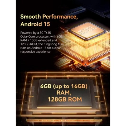 Tablet Cubot Tab KingKong Mini 8.68" 128GB 4G 10200mAh Android 15 Preto