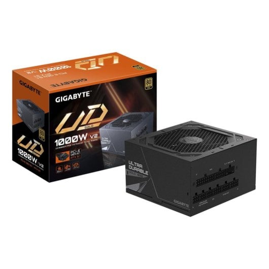 Fuente de Alimentación GIGABYTE 1000W 80 PLUS Gold UD1000GM PG5 V2 Modular PCIe Gen 5.1 ATX 3.1